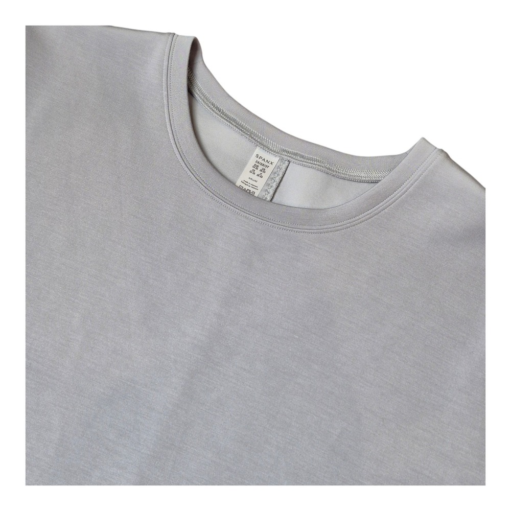 Spanx Womens 2X AirLuxe Gray Modal Blend Short Sleeve Tunic Top Plus Size